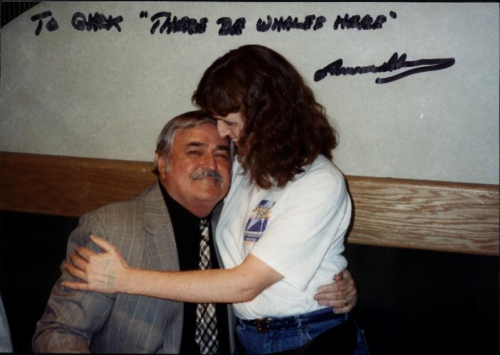Kitty Cosmos on Scott'y Lap, signed to Ghek with whales quote